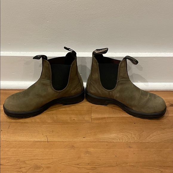 Blundstone Olive Green leather Classic Chelsea boots 2052 - Picture 4 of 9